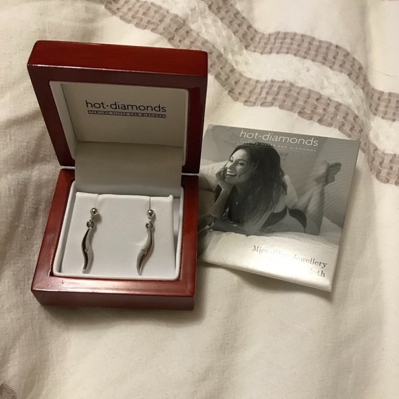 Hot Diamonds 💎 Dainty Dangle Earrings - 925 silver, never worn - Picture 10 of 13